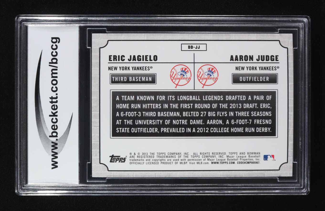 Aaron Judge / Eric Jagielo 2013 Bowman Draft Dual Draftee #JJ RC (BCCG 10) at PristineAuction.com Aaron Judge / Eric Jagielo 2013 Bowman Draft Dual Draftee #JJ RC (BCCG 10) at PristineAuction.com