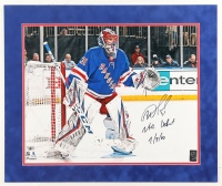 Igor Shesterkin Signed Rangers Lithograph Display Inscribed "NHL Debut 7/7/20" (Fanatics) at PristineAuction.com