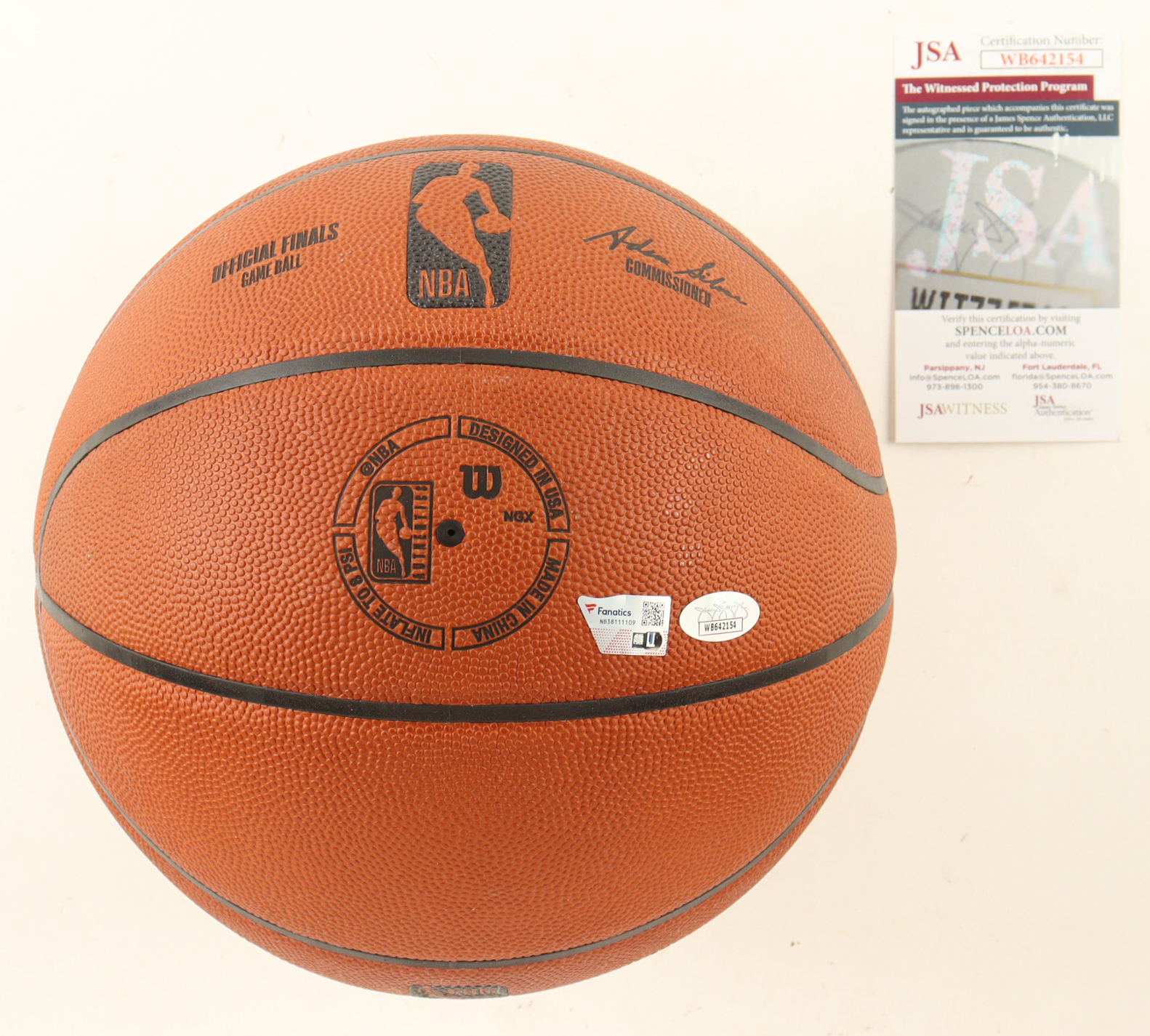 2024 Celtics NBA Finals Basketball Signed By (5) with Jayson Tatum, Derrick White, Jrue Holiday & Al Horford (JSA & Fanatics) at PristineAuction.com 2024 Celtics NBA Finals Basketball Signed By (5) with Jayson Tatum, Derrick White, Jrue Holiday & Al Horford (JSA & Fanatics) at PristineAuction.com