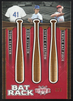 2024 Leaf Lumber Bat Rack Triple Bat Piece Autographs #BR3-18 #3/3 Tom Seaver / Don Sutton / Steve Carlton at PristineAuction.com