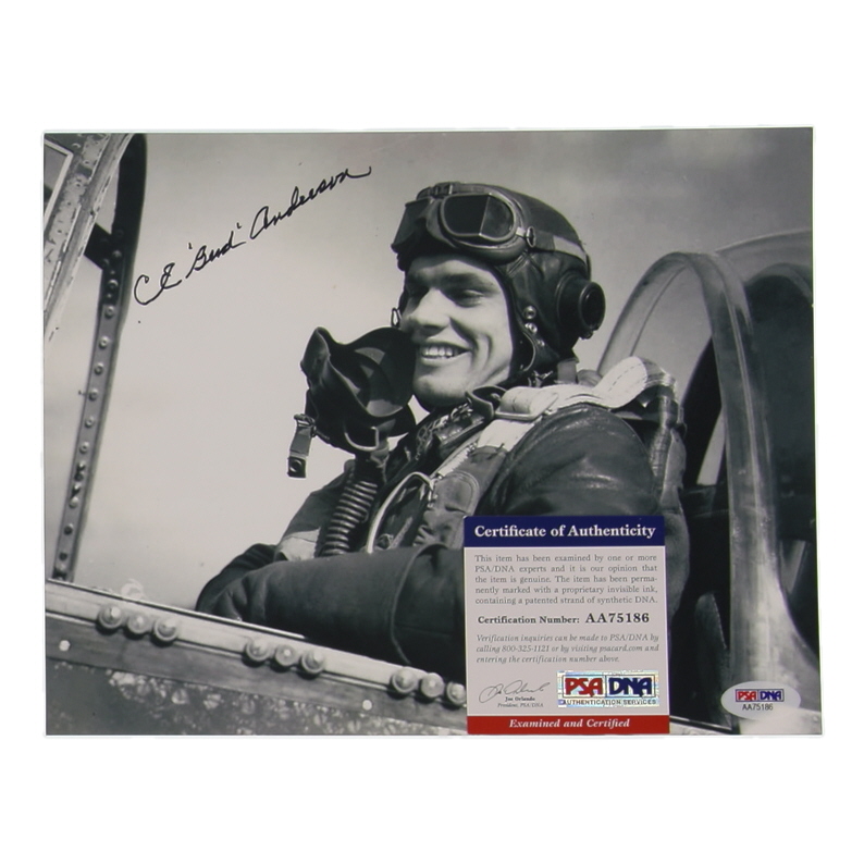 CE "Bud" Anderson Signed WWII 8x10 Photo (PSA) at PristineAuction.com CE "Bud" Anderson Signed WWII 8x10 Photo (PSA) at PristineAuction.com