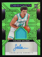 Tidjane Salaun 2024-25 Panini Obsidian Rookie Jersey Ink Electric Etch Green Flood #27 #17/25 RC at PristineAuction.com