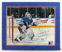Henrik Lundqvist Signed Rangers Lithograph Display Inscribed "HOF 23" (Fanatics) at PristineAuction.com
