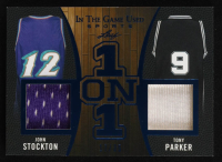 John Stockton / Tony Parker 2020 ITG Used Sports One on One Dual Memorabilia Navy Blue #OO13 #17/35 at PristineAuction.com
