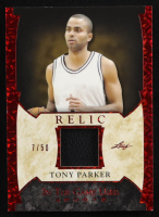 Tony Parker 2022 Leaf ITG Used Sports Relic Red Foil #GUM48 #7/50 at PristineAuction.com