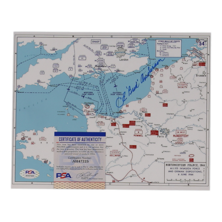 CE "Bud" Anderson Signed 8x10 Photo (PSA) at PristineAuction.com CE "Bud" Anderson Signed 8x10 Photo (PSA) at PristineAuction.com