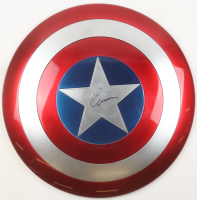 Chris Evans Signed "Captain America" Marvel Full-Size Shield (Beckett & Fanatics) at PristineAuction.com