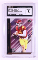 Caleb Williams 2024 Leaf Pro Set Pure Holo Spectrum Bronze #117 RC #40/49 (CGC 8) at PristineAuction.com