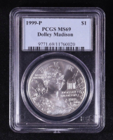 1999-P Dolley Madison Commemorative Silver $1 Dollar (PCGS MS69) at PristineAuction.com