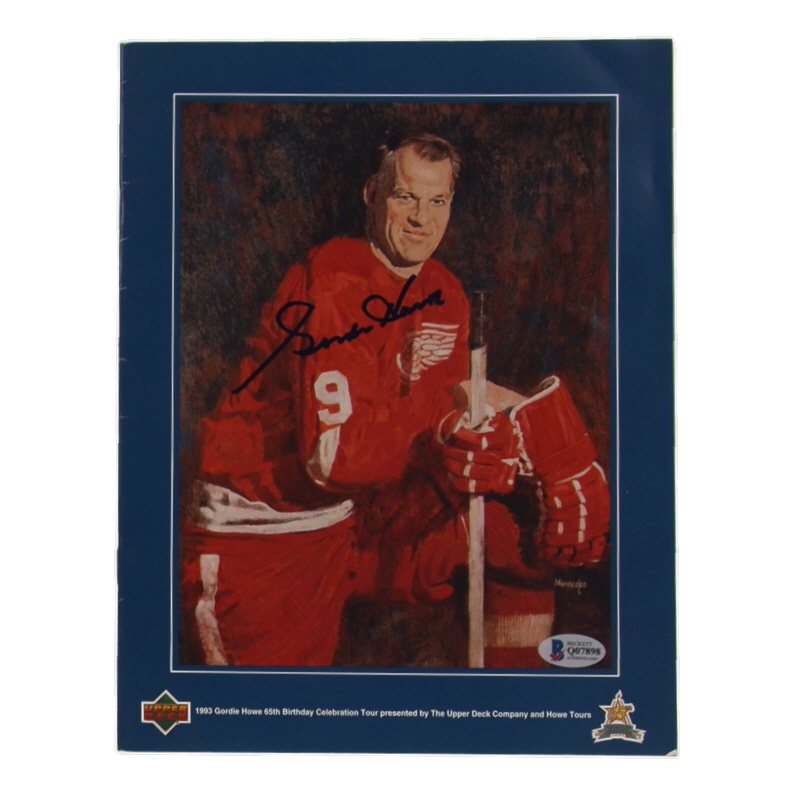 Gordie Howe Signed 1993 Upper Deck "65th Birthday Celebration Tour" Official Program (Beckett) at PristineAuction.com Gordie Howe Signed 1993 Upper Deck "65th Birthday Celebration Tour" Official Program (Beckett) at PristineAuction.com