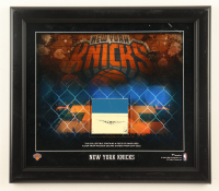 2014-2023 Knicks Custom Framed Piece of Floor Board at PristineAuction.com