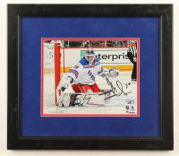 Henrik Lundqvist Signed Rangers Custom Framed Photo Display (Fanatics) at PristineAuction.com