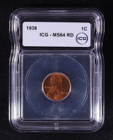 1938 Lincoln Wheat 1C Cent (ICG MS64 RD) at PristineAuction.com