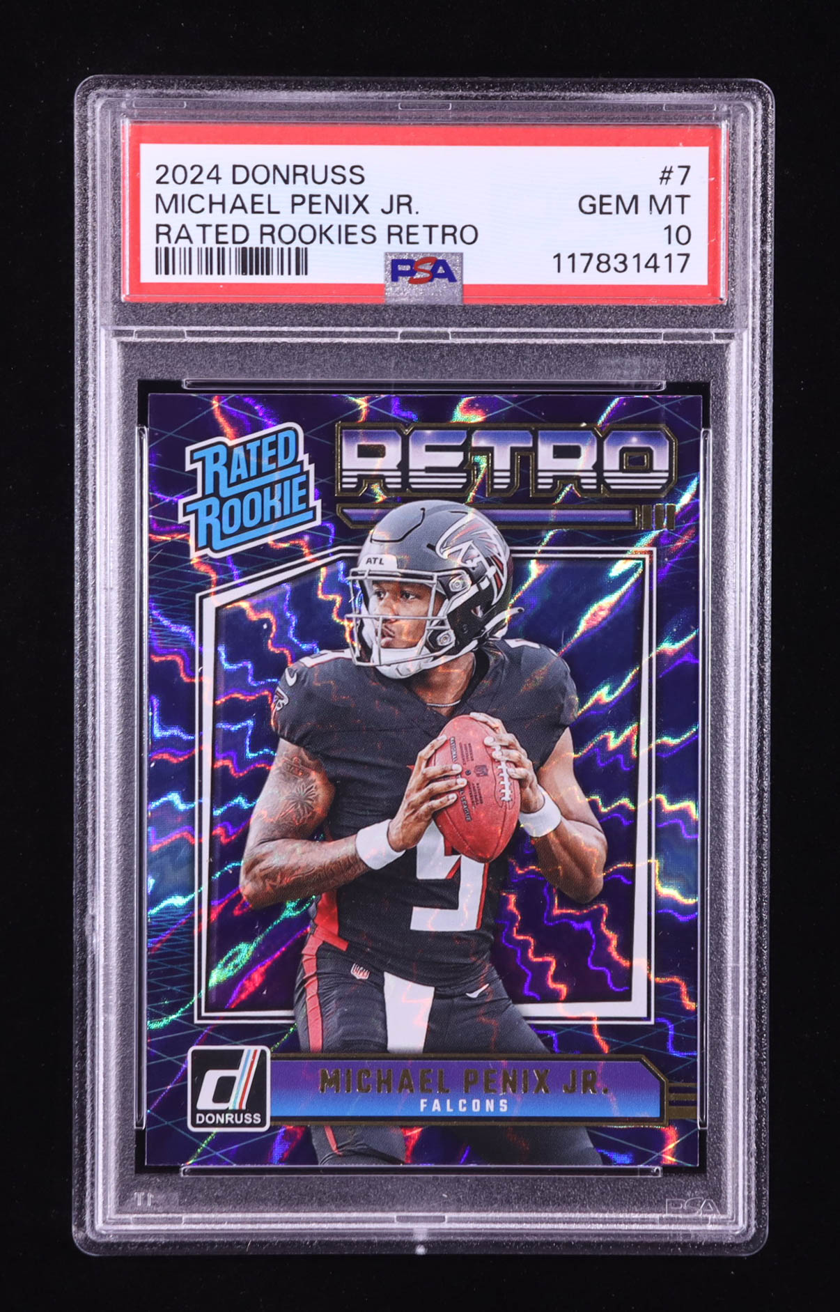 Michael Penix Jr. 2024 Donruss Rated Rookies Retro #7 RC (PSA 10) at PristineAuction.com Michael Penix Jr. 2024 Donruss Rated Rookies Retro #7 RC (PSA 10) at PristineAuction.com