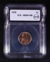 1935 Lincoln Wheat 1C Cent (ICG MS64 RB) at PristineAuction.com