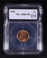 1938 Lincoln Wheat 1C Cent (ICG MS64 RD) at PristineAuction.com