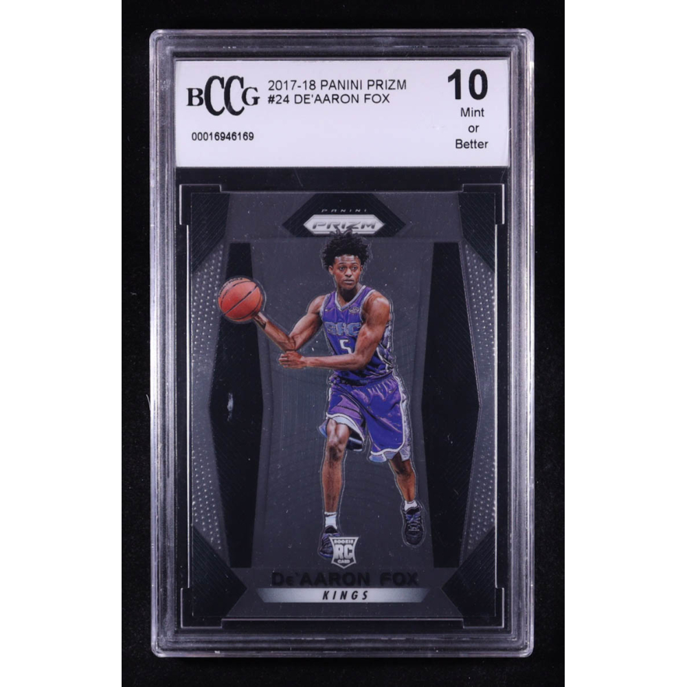 De'Aaron Fox 2017-18 Panini Prizm #24 RC (BCCG 10) at PristineAuction.com