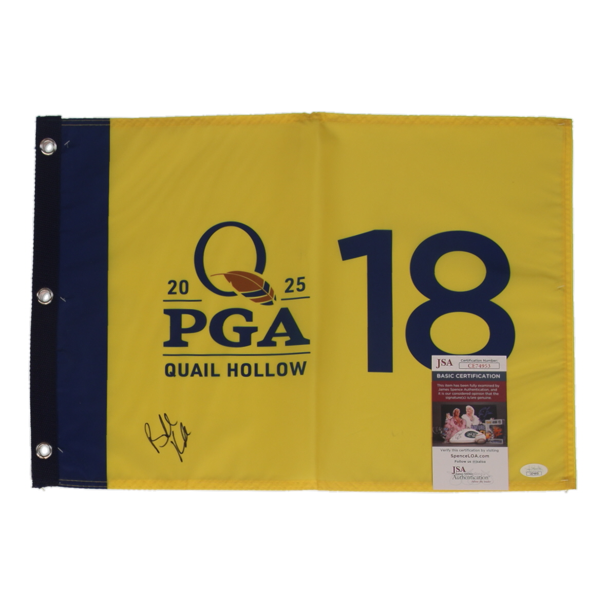 Brooks Koepka Signed 2025 PGA Quail Hollow Golf Pin Flag (JSA) at PristineAuction.com Brooks Koepka Signed 2025 PGA Quail Hollow Golf Pin Flag (JSA) at PristineAuction.com