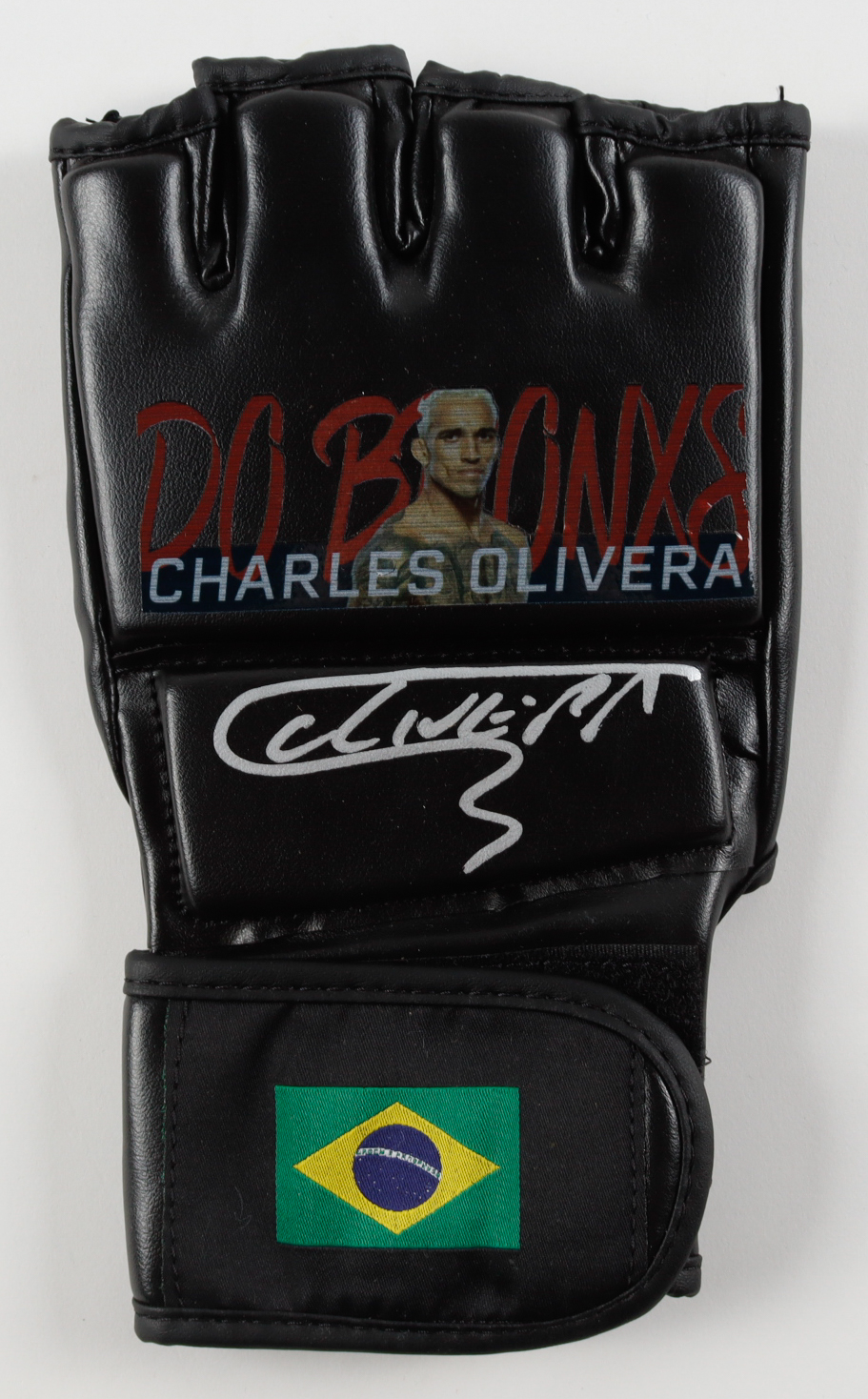 Charles Oliveira Signed Custom Brazil MMA Glove (Beckett) at PristineAuction.com Charles Oliveira Signed Custom Brazil MMA Glove (Beckett) at PristineAuction.com