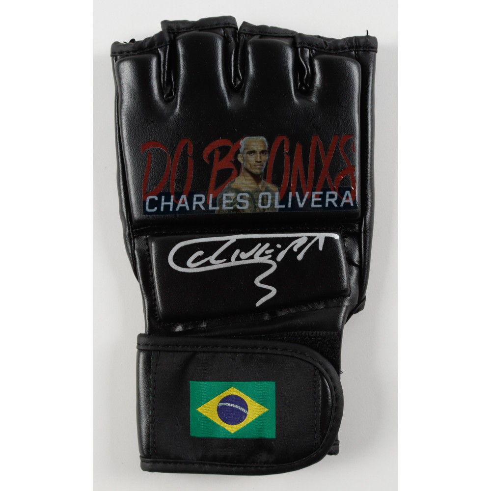 Charles Oliveira Signed Custom Brazil MMA Glove (Beckett) at PristineAuction.com