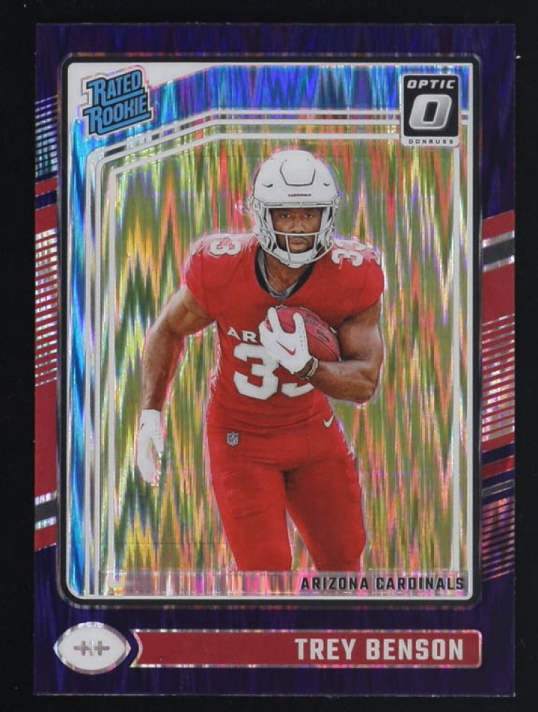 Trey Benson 2024 Donruss Optic Purple Shock #293 RR RC