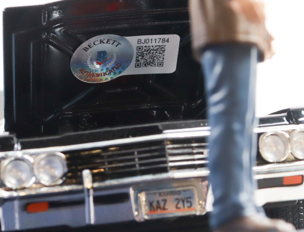 Jensen Ackles Signed "Supernatural: Join the Hunt" 1967 Chevy Impala SS 1:24 Die-Cast Car with 3" Dean Winchester Figurine (Beckett) at PristineAuction.com Jensen Ackles Signed "Supernatural: Join the Hunt" 1967 Chevy Impala SS 1:24 Die-Cast Car with 3" Dean Winchester Figurine (Beckett) at PristineAuction.com