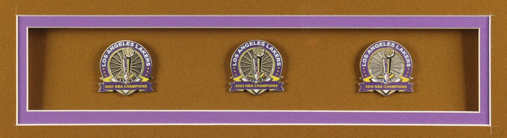 Kobe Bryant Custom Framed Jersey Display with (3) Championship Pins at PristineAuction.com Kobe Bryant Custom Framed Jersey Display with (3) Championship Pins at PristineAuction.com