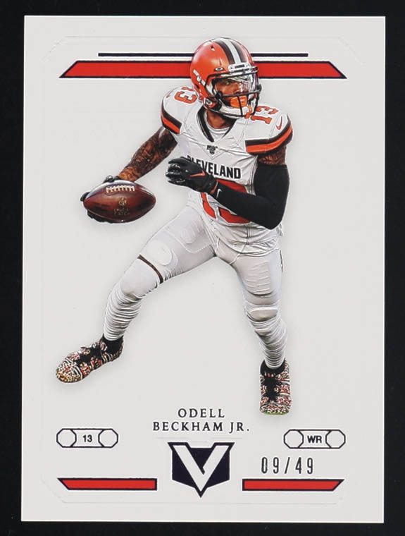 Odell Beckham Jr. 2019 Panini Vertex Purple #V-29 #9/49 at PristineAuction.com Odell Beckham Jr. 2019 Panini Vertex Purple #V-29 #9/49 at PristineAuction.com