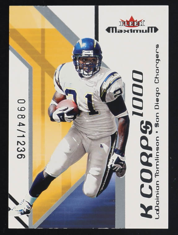 LaDainian Tomlinson 2002 Fleer Maximum K Corps #35 #984/1236 at PristineAuction.com LaDainian Tomlinson 2002 Fleer Maximum K Corps #35 #984/1236 at PristineAuction.com
