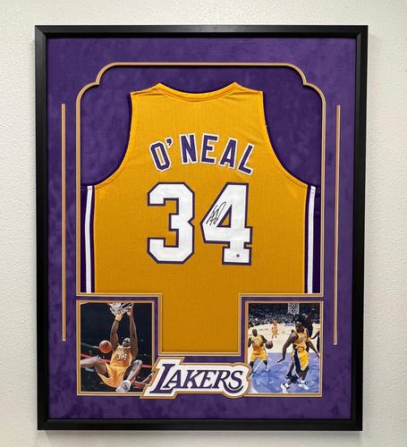 Shaquille O'Neal Signed Custom Framed Jersey (PSA) at PristineAuction.com Shaquille O'Neal Signed Custom Framed Jersey (PSA) at PristineAuction.com