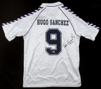 Hugo Sanchez Signed Real Madrid Hummel Authentic Jersey Inscribed "Sep/2025" (Beckett) at PristineAuction.com