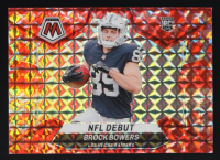 Brock Bowers 2024 Panini Mosaic Mosaic Camo Red DEB #286 RC at PristineAuction.com