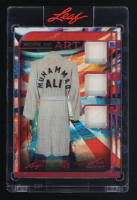 Muhammad Ali 2023 Leaf Work Of Art Holo Red Foil Art Of Sport Triple Relic #WA-27 #4/8 at PristineAuction.com