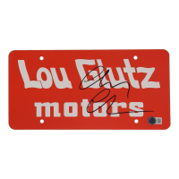 Chevy Chase Signed "National Lampoon's Vacation" Lou Glutz Motors License Plate (Beckett) at PristineAuction.com