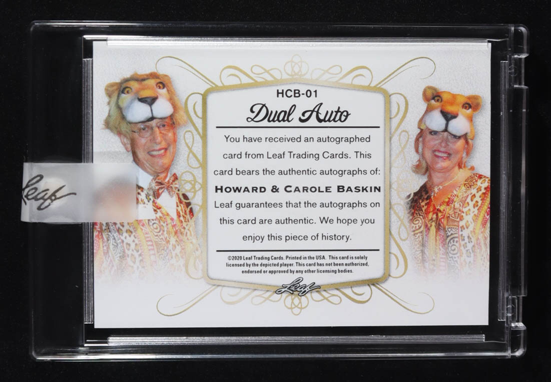 Howard & Carole Baskin 2020 Leaf Dual Auto #HCB-01 at PristineAuction.com Howard & Carole Baskin 2020 Leaf Dual Auto #HCB-01 at PristineAuction.com