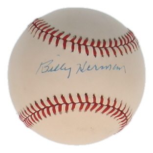 Billy Herman Signed ONL Baseball (JSA) at PristineAuction.com Billy Herman Signed ONL Baseball (JSA) at PristineAuction.com