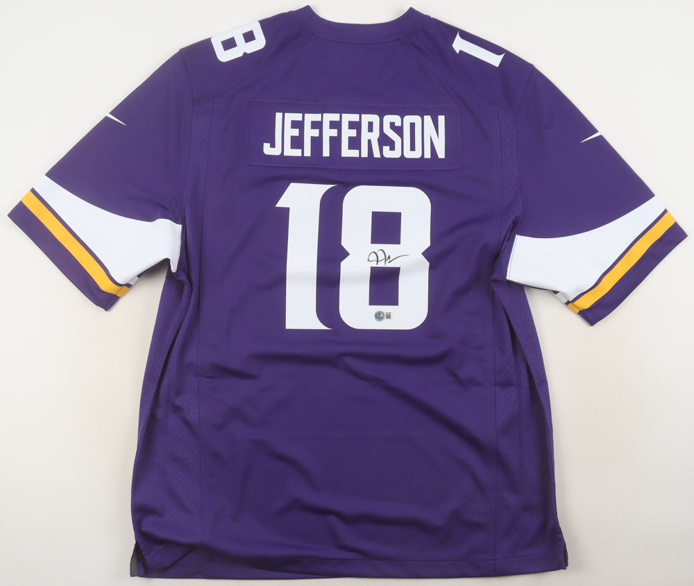 Justin Jefferson Signed Vikings Nike Authentic Jersey (Beckett) at PristineAuction.com Justin Jefferson Signed Vikings Nike Authentic Jersey (Beckett) at PristineAuction.com