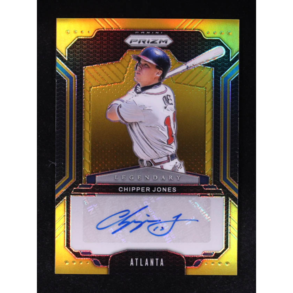 Chipper Jones 2025 Panini Prizm Legendary Signatures Prizms Gold #16 #07/10 at PristineAuction.com