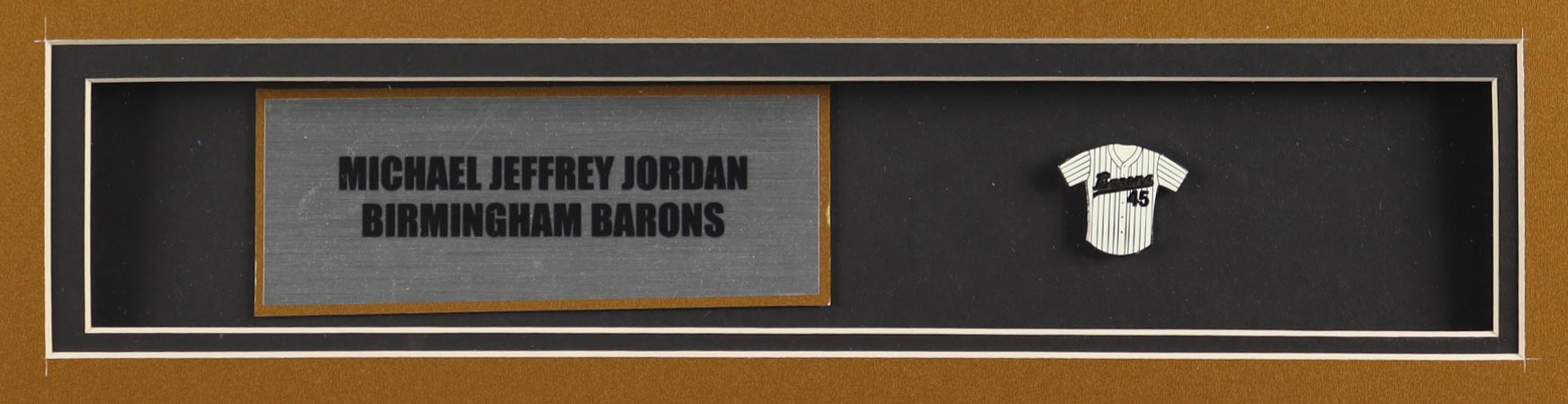 Michael Jordan Custom Framed Jersey Display With Jordan Sox Pin & Career Stat Plaque at PristineAuction.com Michael Jordan Custom Framed Jersey Display With Jordan Sox Pin & Career Stat Plaque at PristineAuction.com