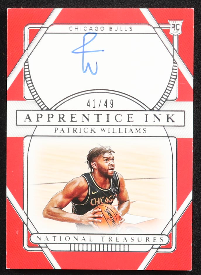 Patrick Williams 2020-21 Panini National Treasures Apprentice Ink Red #API-PWL RC #41/49 at PristineAuction.com Patrick Williams 2020-21 Panini National Treasures Apprentice Ink Red #API-PWL RC #41/49 at PristineAuction.com
