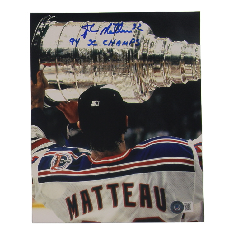 Stephane Matteau Signed Rangers 8x10 Photo Inscribed "94 SC Champs" (Beckett) at PristineAuction.com Stephane Matteau Signed Rangers 8x10 Photo Inscribed "94 SC Champs" (Beckett) at PristineAuction.com