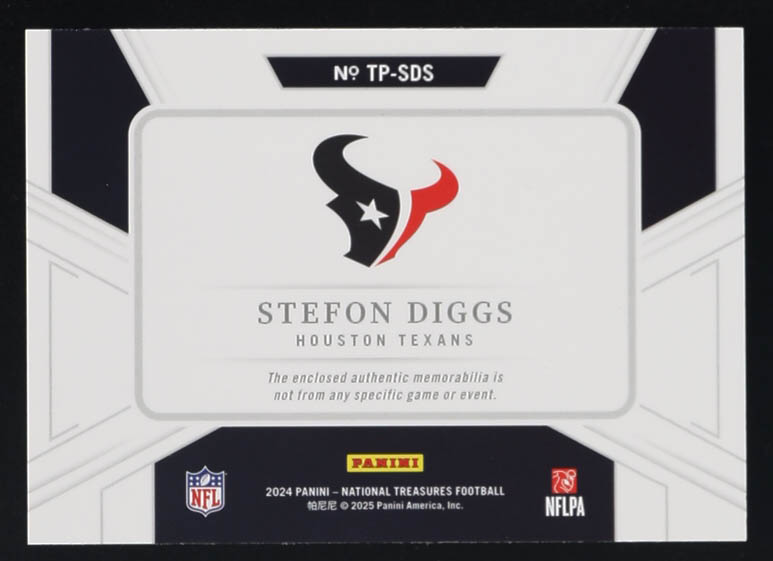 Stefon Diggs 2024 Panini National Treasures Treasured Patches #48 #09/49 at PristineAuction.com Stefon Diggs 2024 Panini National Treasures Treasured Patches #48 #09/49 at PristineAuction.com