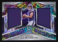 JJ McCarthy 2024 Panini Spectra Rising Rookie Materials Celestial #10 #26/75 RC at PristineAuction.com