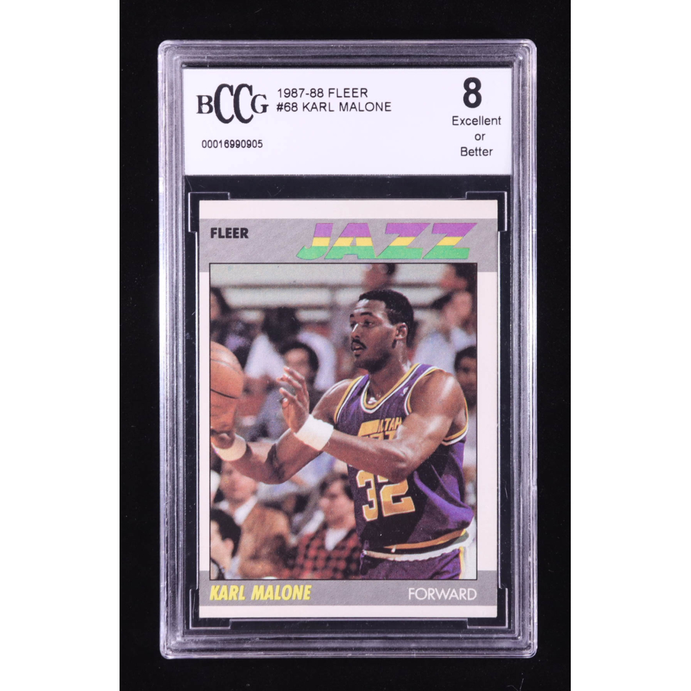 Karl Malone 1987-88 Fleer #68 (BCCG 8) at PristineAuction.com