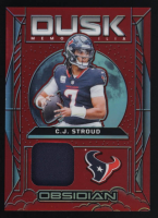 CJ Stroud 2024 Panini Obsidian Dusk Memorabilia Red #8 #15/75 at PristineAuction.com