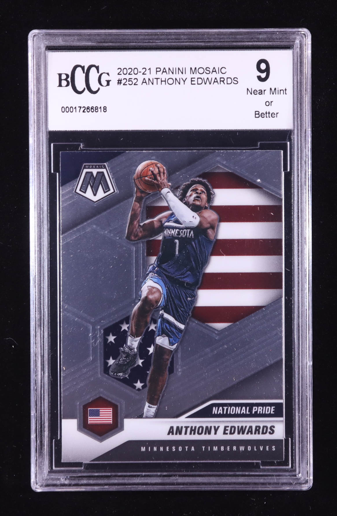 Anthony Edwards 2020-21 Panini Mosaic #252 RC (BCCG 9) at PristineAuction.com Anthony Edwards 2020-21 Panini Mosaic #252 RC (BCCG 9) at PristineAuction.com