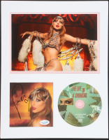 Taylor Swift Signed Custom Matted "The Life of a Showgirl" CD Album Insert Display with Disc (AutographCOA) at PristineAuction.com