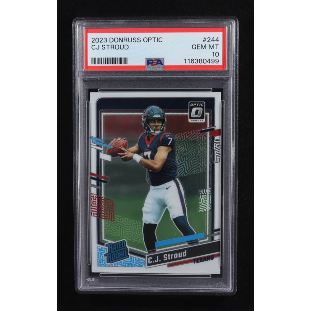 CJ Stroud 2023 Donruss Optic RR #244 RC (PSA 10) at PristineAuction.com