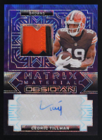Cedric Tillman 2024 Panini Obsidian Matrix Material Autographs Purple #12 #39/49 at PristineAuction.com