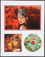 Taylor Swift Signed Custom Matted "The Life of a Showgirl" CD Album Insert Display with Disc (AutographCOA) at PristineAuction.com